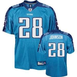 Chris Johnson Jersey Reebok Authentic Light Blue #28 Tennessee Titans 