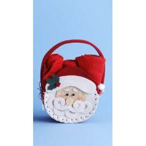   Pouch Filled with Christmas Red Guest Hand Towels