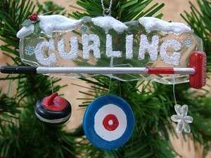 New Curling Sweeper Target Sports Christmas Ornament  