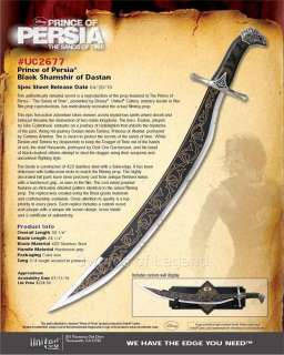 Prince of Persia   Black Shamshir of Dastan   United Cutlery UC2677 