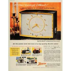  1956 Ad Zenith Mantel Clock Radio Wave Magnet Antenna 