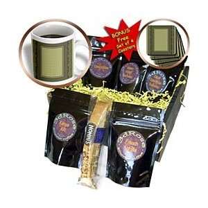   striped and damask ribbon frame   Coffee Gift Baskets   Coffee Gift