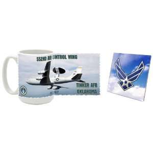  USAF 552nd Air Control Wing E 3 Mug/Coaster Kitchen 