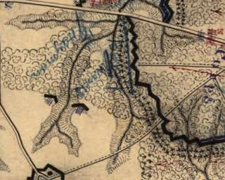 Civil War map Battle of Chancellorsville Virginia  