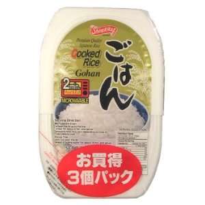 Shirakiku   Instant Cooked Rice 3 Pk.  Grocery & Gourmet 