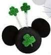Disney Mickey ears saint st. patricks patricks day green antenna car 