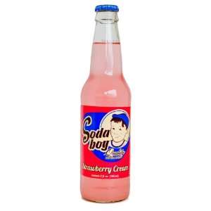 Retro) Soda Boy Strawberry Cream Soda Grocery & Gourmet Food
