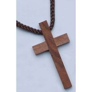    Club Pack Of 48 Wooden Cross Pendant Necklaces