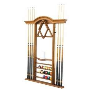  Deluxe Wall Pool Cue Rack Finish Black