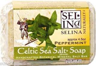 CELTIC SEA SALT SOAP ~ PEPPERMINT ~ 12/4.5 OZ BARS  