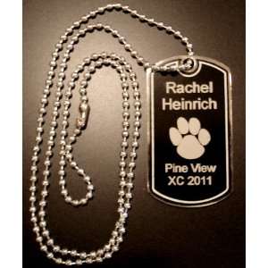  Dog Tag Style Necklace   Personalized To Your Choice 