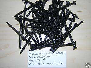 drywall screw 25 lbs 2800pcs 8 x 2 1/2 Fine blk screws  