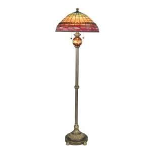  Dale Tiffany Tiffany Floor Lamp in Classical Brass Finish 