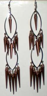 Colored Spikes Basket Ball Wives Tiered Dangling Earrings 2 Styles * U 