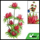 10 High Artificial Water Lily Aquarium Plastic Plant Green Red