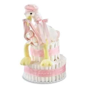   Diaper Cake New Baby Gift Basket Baby Shower Centerpiece by Peachtree