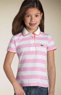 Lacoste Stripe Polo Shirt (Little Girls & Big Girls)  