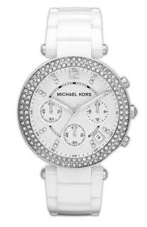 Michael Kors Parker Chronograph Ceramic Bracelet Watch  
