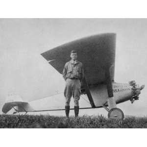 Charles Augustus Lindbergh American Aviator with His Ryan 