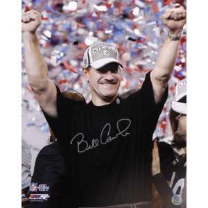 Bill Cowher Pittsburgh Steelers   Hands In Air   Autographed 16x20 