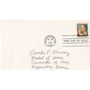 Charles Murray Autographed Commemorative Philatelic Cover