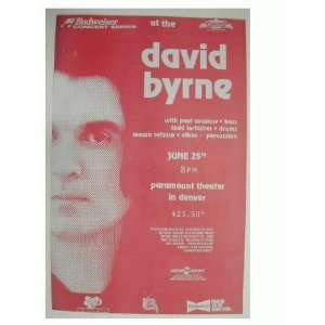 David Byrne Handbill The Talking Heads
