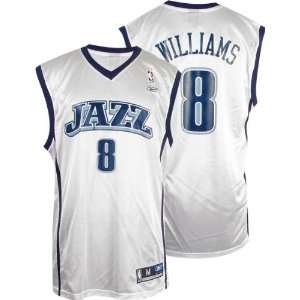 Deron Williams White Reebok NBA Replica Utah Jazz Jersey