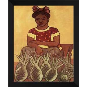 Diego Rivera FRAMED Art 26x32 Vendedora De Pinas