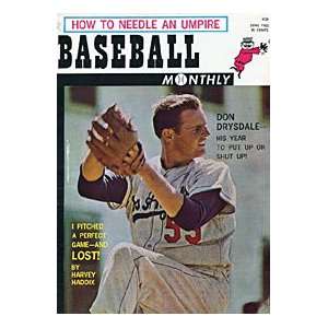 Don Drysdale Unsigned June 1962 Baseball Monthly Magazine