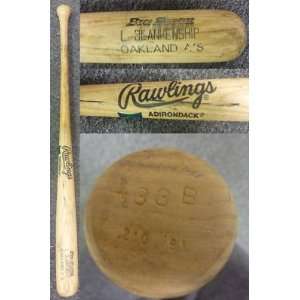  Lance Blankenship Game Used 1991 Oakland As Cracked Bat 