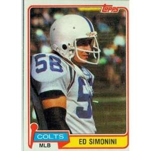  1981 Topps #212 Ed Simonini   Baltimore Colts (Football 