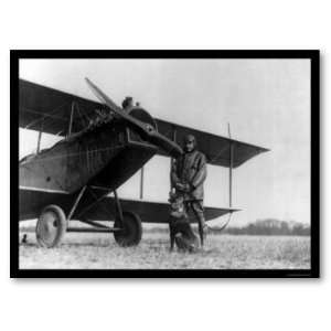 Frank Stanton with a Cat on His Airplane 1922 Poster 
