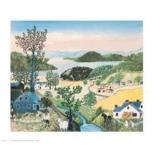   Beautiful World   Artist Grandma Moses   Poster Size 28 X 23 inches