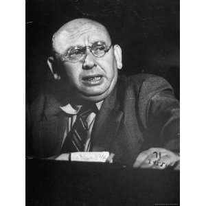  Close Up of Composer Hanns Eisler Sitting at Table at Un 