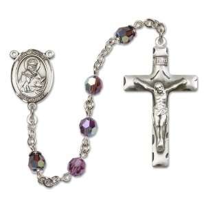  St. Isidore of Seville Amethyst Rosary Jewelry