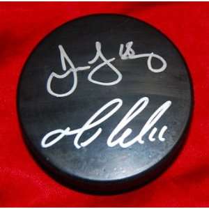 Jaromir Jagr & Mario Lemieux Hand Signed Autographed Ice Hockey Puck