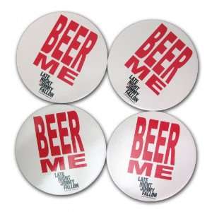  Late Night with Jimmy Fallon Beer Me Coaster set of 4 