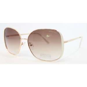 Kenneth Cole Reaction Metal Fashion Square Sunglass Gold / Ivory 