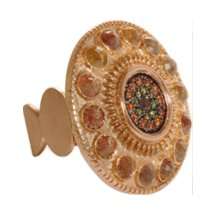 Ileana Makri for The Row Pink Gold & Diamond Round Eye Shield Ring