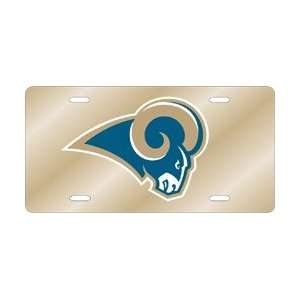  Americans Sports St. Louis Rams Laser Cut Gold License 