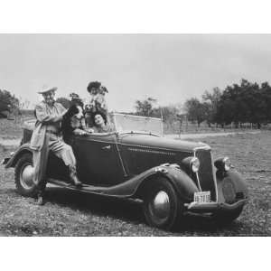  Senator Lyndon B. Johnson and Family with Pets in Car on 