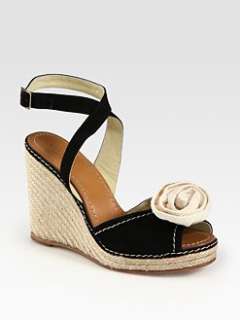 Kate Spade New York   Brit Suede Rosette Espadrille Wedge Sandals