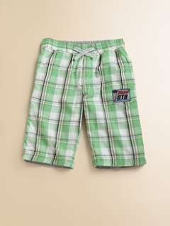 Diesel   Boys Reversible Paffry Plaid Shorts