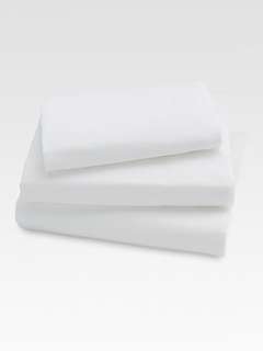 DKNY   Handkerchief Sheeting Fitted Sheet/White