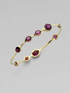 Ippolita   18K Gold Rhodolite Bangle Bracelet