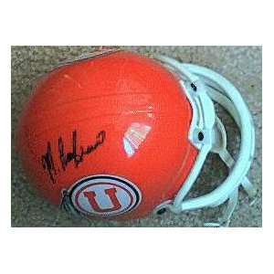 Mike Anderson autographed Utah mini helmet