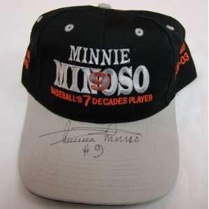  Autographed Minnie Minoso Baseball   Cap Sports 