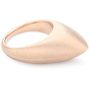 Nicky Hilton Silver Ring With 18k Gold Wash And Satin Finish, Size 7