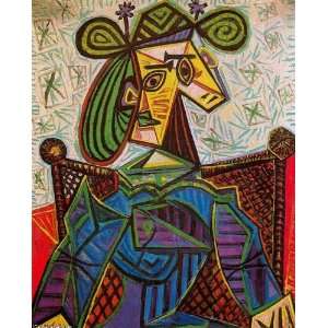 FRAMED oil paintings   Pablo Picasso   24 x 30 inches   Mujer sentada 