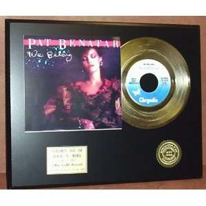 PAT BENATAR GOLD 45 RECORD PICTURE SLEEVE LIMITED EDITION DISPLAY